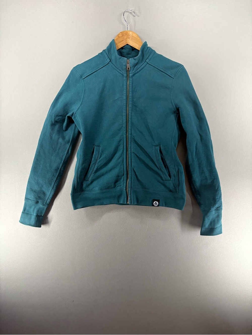 American Giant Moto Jacket Women’s Medium Green Full Zip Casual Pockets Outdoors